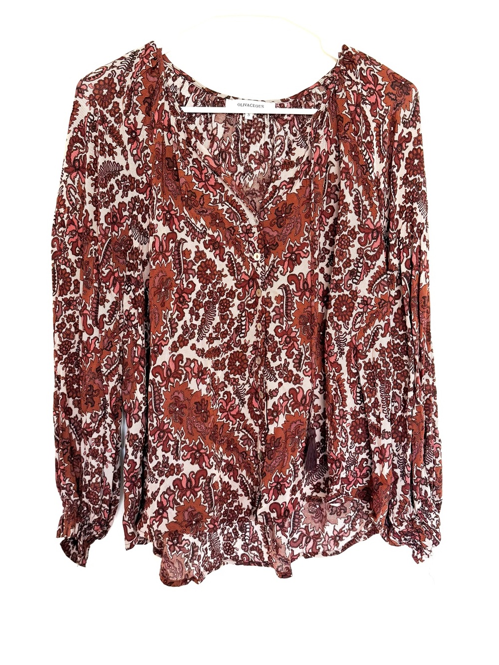 Oliviaceous Paisley Floral Rust Boise